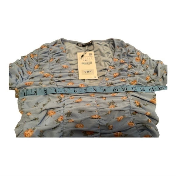 ZARA women's top Floral printed top - Picture 7 of 10